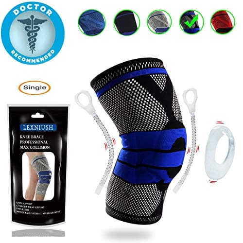 Professional Knee Brace Compression Sleeve - Best Knee Braces for Men Women, Medical Grade Knee Support Protector for Running, Meniscus Tear, Arthritis, Joint Pain Relief, Sports Injury Recovery