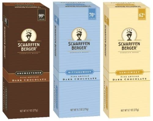 Set of Scharffen Berger Baking Bars - One of 62%, 70%, and 99%