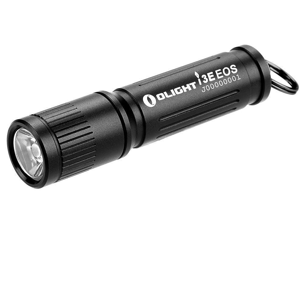 OLIGHT I3E EDC Mini Torch 90 Lumens Flashlight Aluminum Alloy Body Waterproof IPX8 Keychain Light for Night Working Dog Walking Light Weight Night Flashlight（Black）