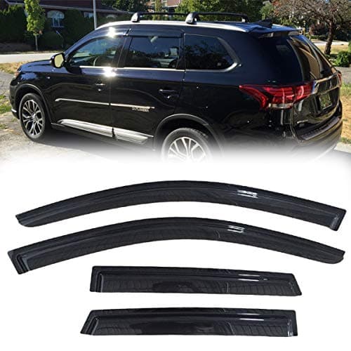 SarahQ Window Visors for 2006-2015 Mitsubishi L200 Smoke Deflector Sun Rain Guard Vent Shade