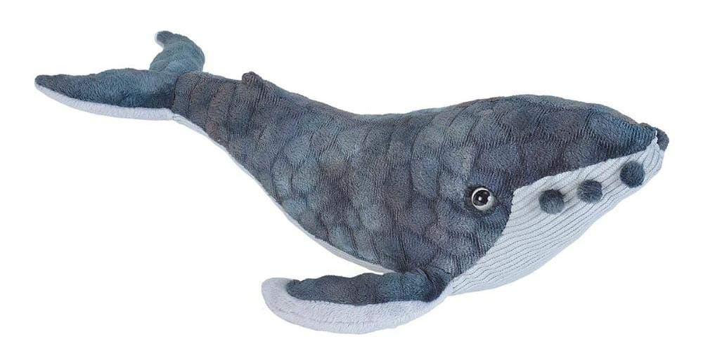 Wild Republic Humpback Whale Plush Soft Toy, Cuddlekins Cuddly Toys, Gifts for Kids 20 cm, Blue