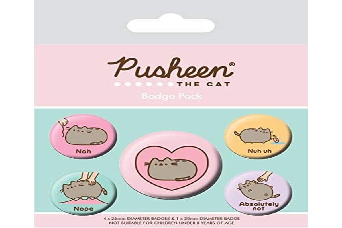 Pyramid Pusheen The Cat Youth Pin Set - Badge Pack - Pusheen The Cat One Size 35671934FF