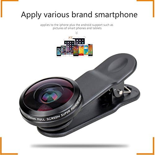 Wide Angle Super HD 4k Full Screen Universal Fisheye Lens for Smartphone with Free Ring Hook!!
