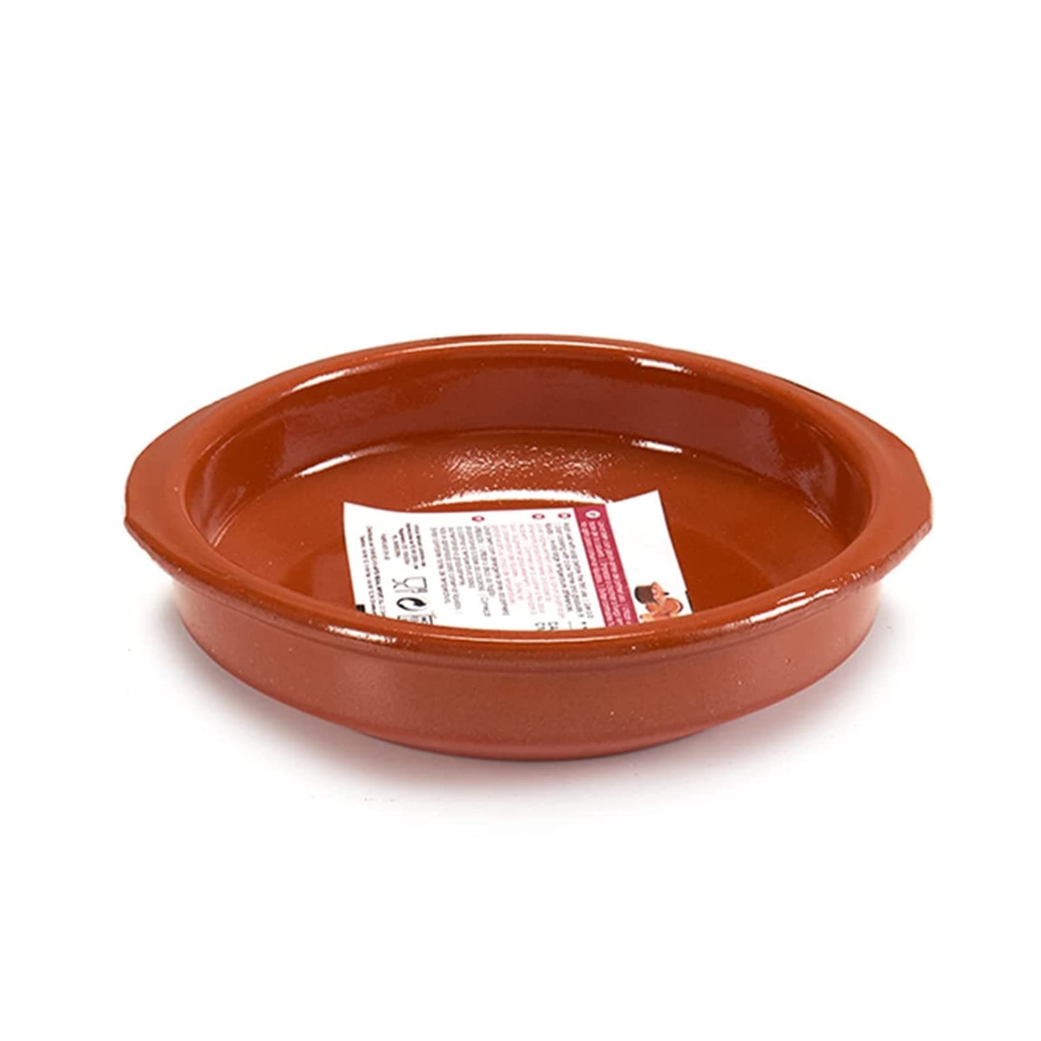 Glazed Terracotta Round Oven Safe Serving Baking Tapas Snack Dish Plate (Single 16cm)