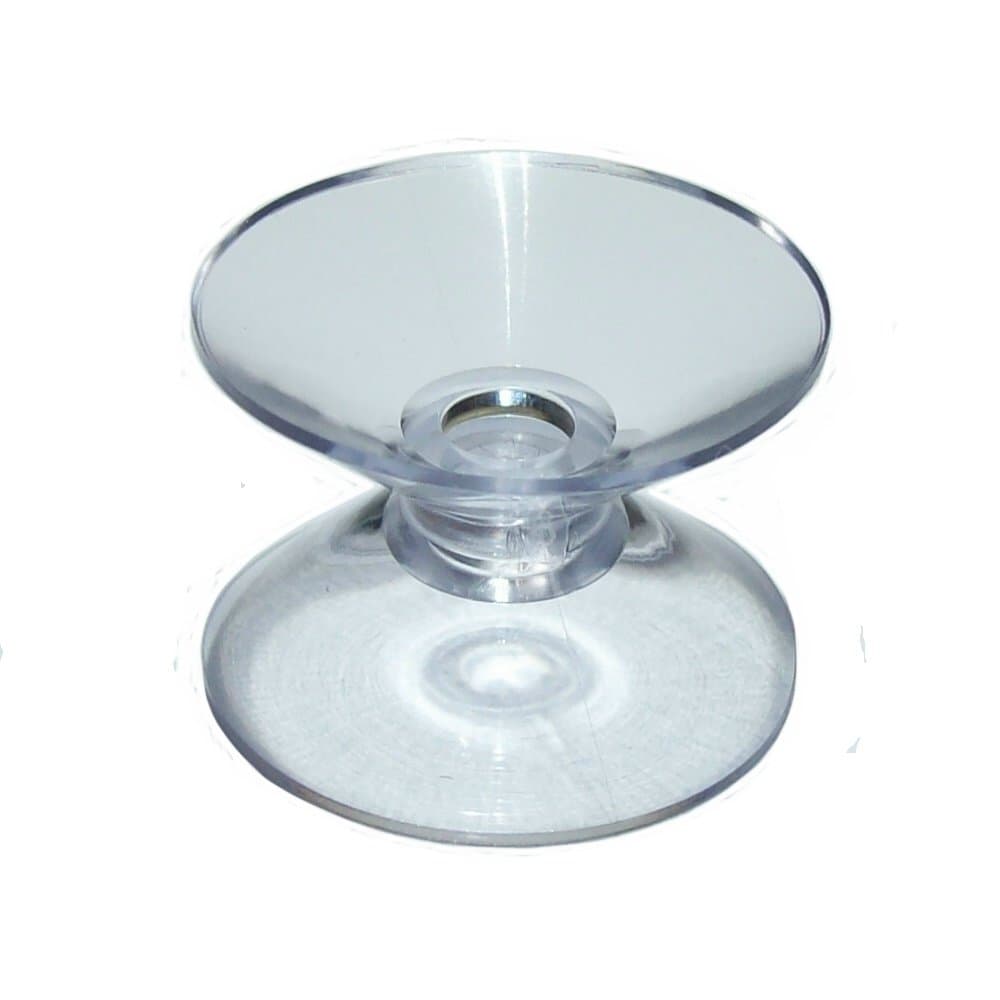 Besocute Packet of (4) 37mm (just under 1 1/2") double sided suction cups with sucker, suckers, plain, clear vinyl, PVC suction cup 37mm sucker on both sides,