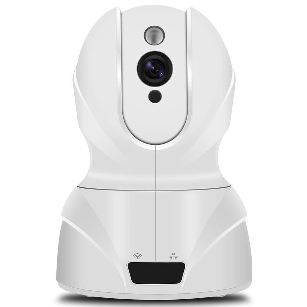 Yinmio HD WiFi Security Surveillance IP Camera Home Monitor, Motion Detection Two-Way Audio, White