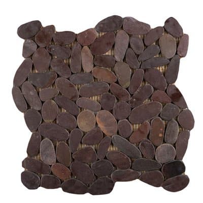 Venetian Random Sized Flat Pebble in Chocolate