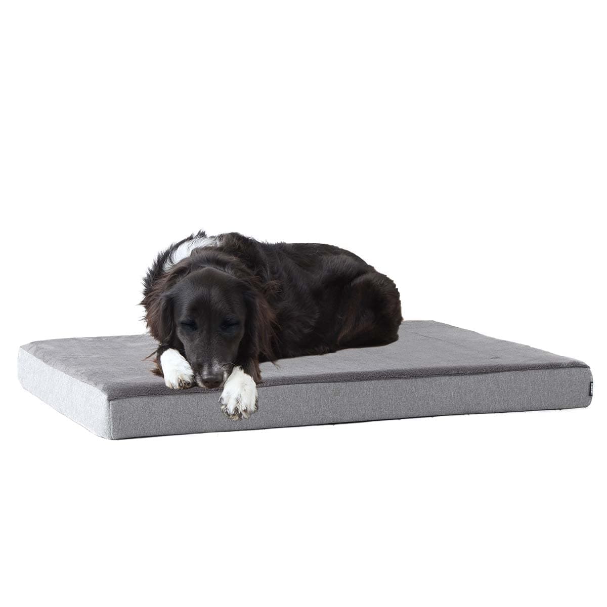Barkbox Orthopedic Dog Bed with Memory Foam, Premium Comfort for Dogs and Puppies, Large Sized Dog Bed for Joint Relief and Restful Sleep, Durable and Easy to Clean - Grey, Large