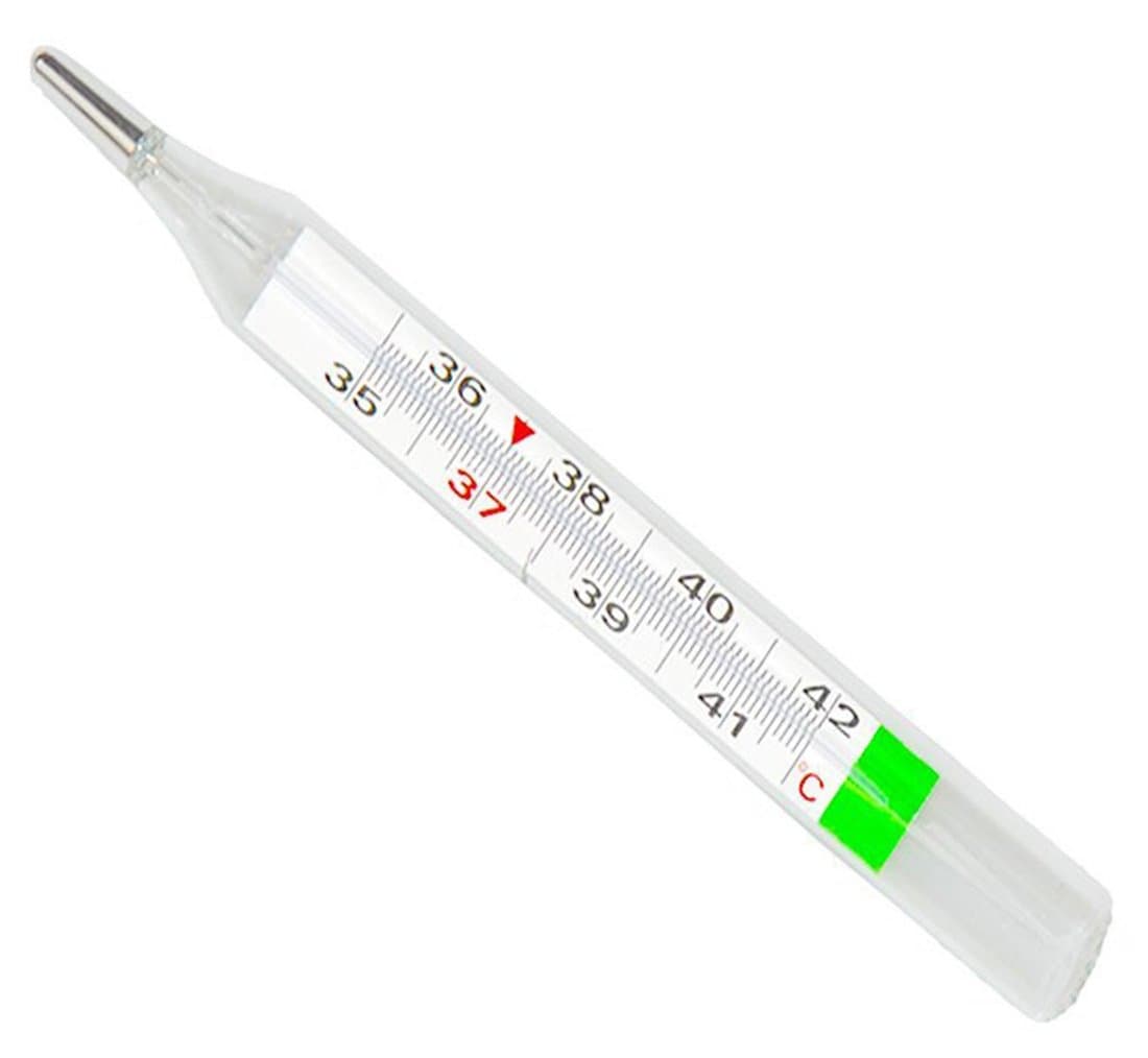 Clinical Thermometer, Mercury-Free Fever Thermometer Classic Thermometer Easy to Read and Use for Adults, Children, Elderly with CE Certification