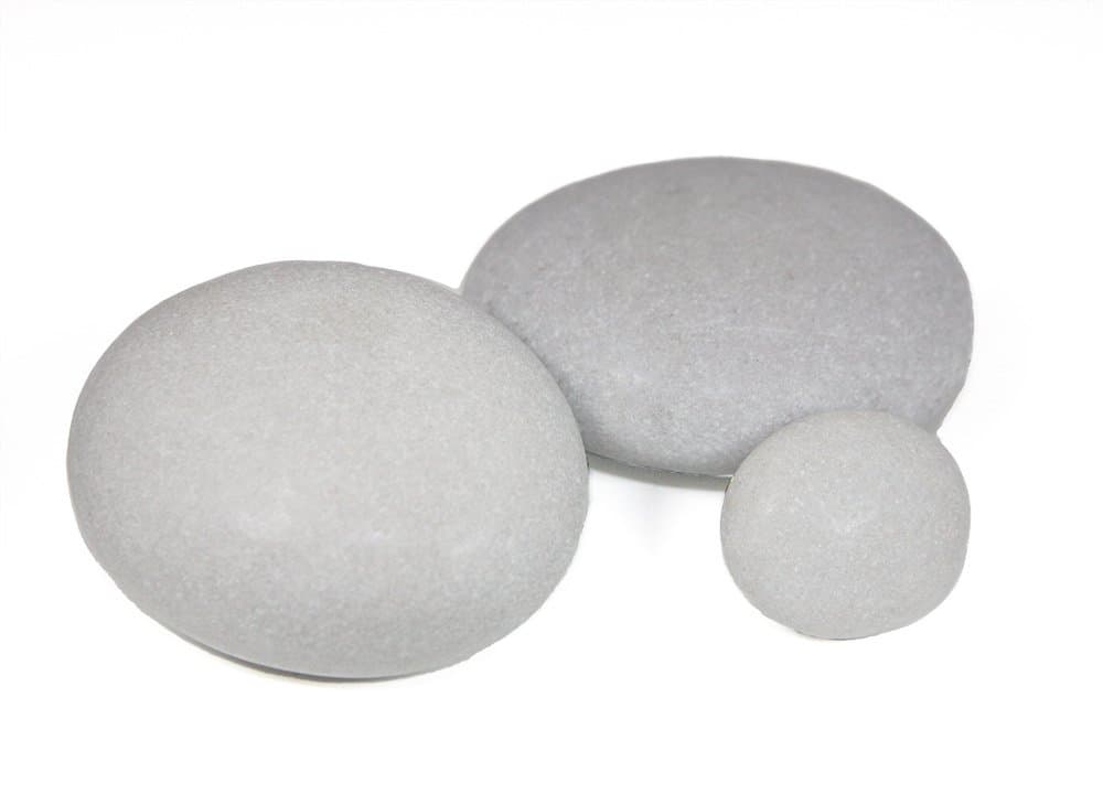 Stones to Write or Paint On — 12 Highly Polished Stones with Marker (Large, Off-White)