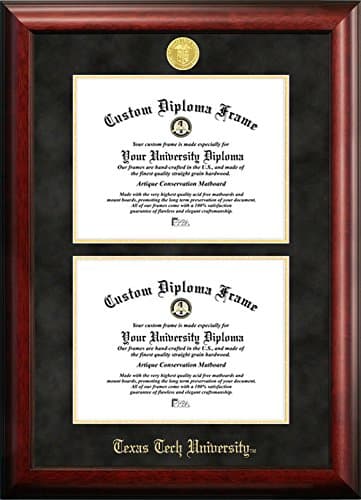 Texas Tech University Double Degree Diploma Frame (11 X 14)