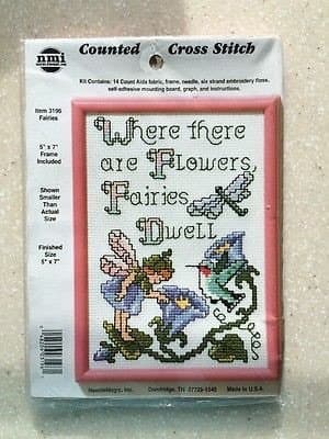 Where There Are Flowers, Fairies Dwell Counted Cross Stitch Kit
