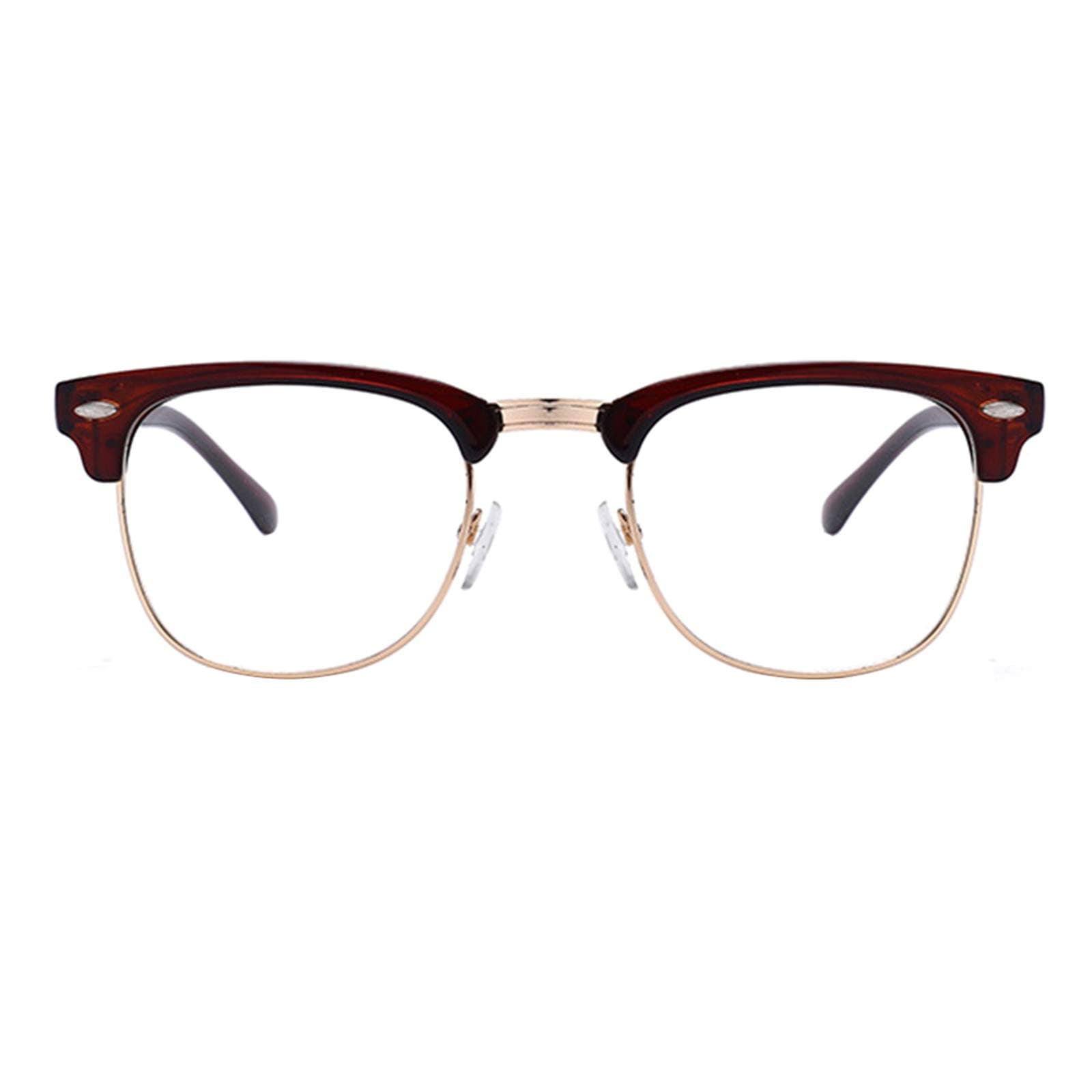 Unisex Blue Light Blocking Glasses Square/Half Frame Eyeglasses Frame Anti Blue Ray for Computer Game Eyewear