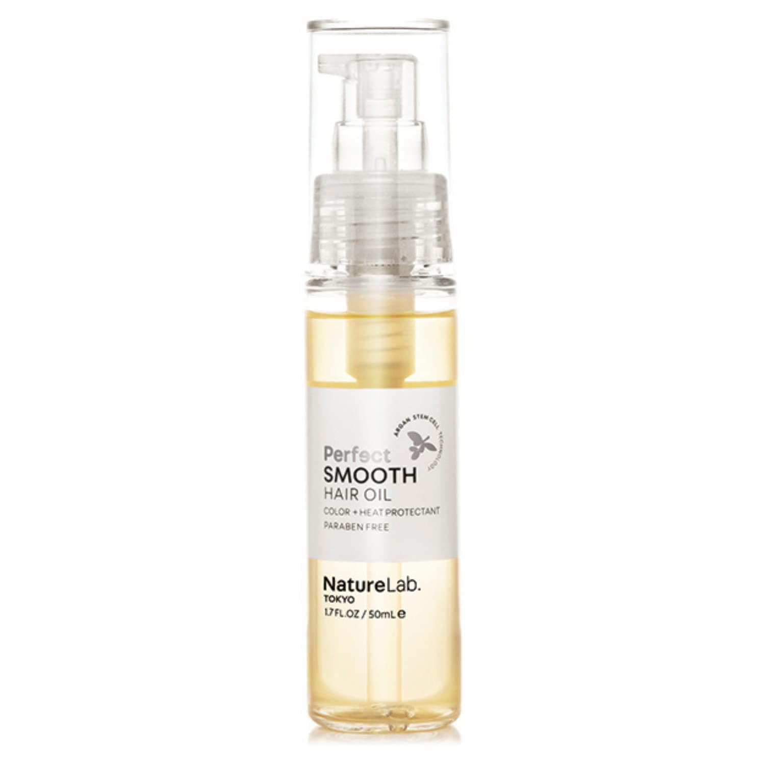 NatureLab. Tokyo Perfect Smooth Hair Oil for Smooth, frizz-Free Hair: Cruelty Free, Heat and Color Protection- 1.7 fl. oz.