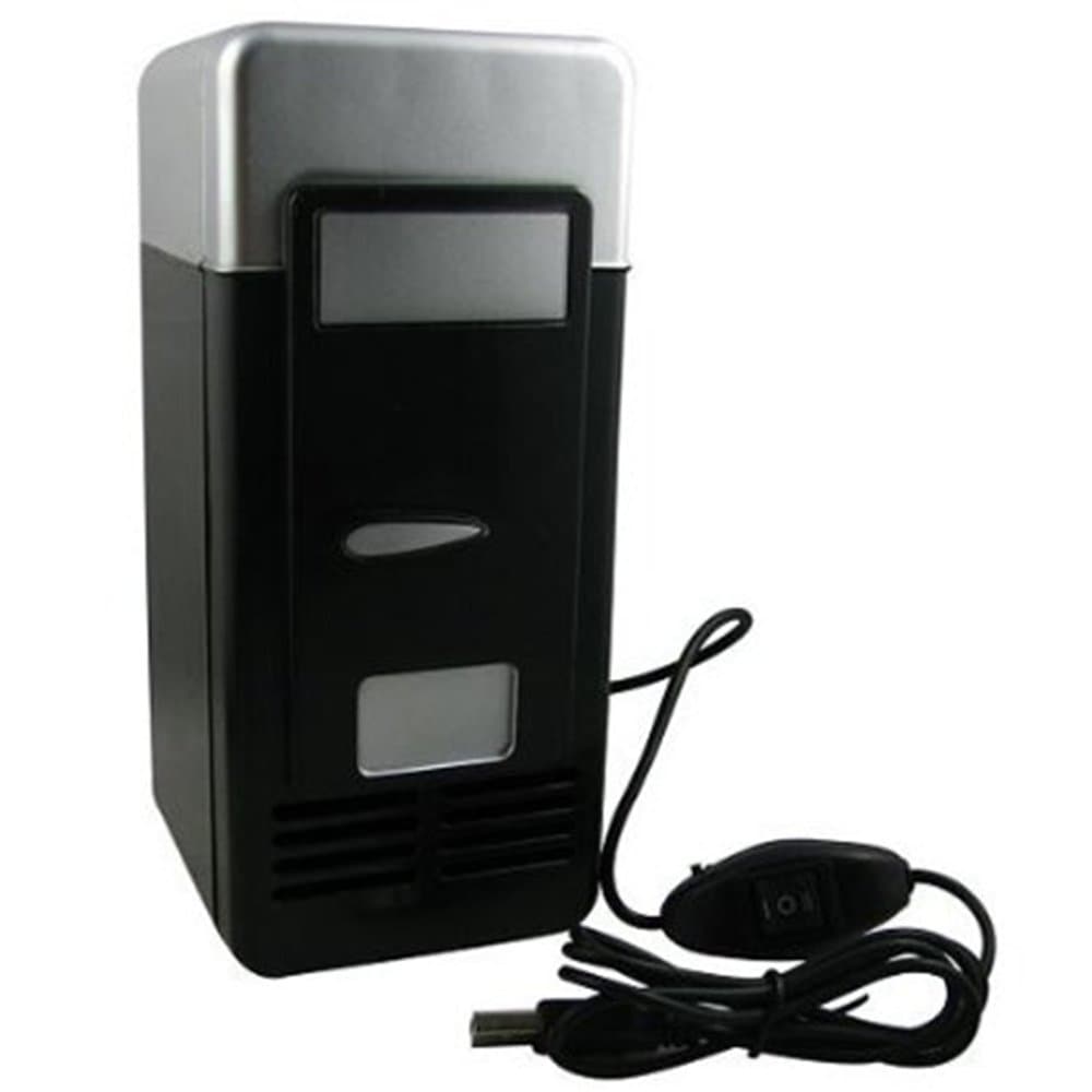 Mini Desktop Fridge Cooler Personal Fridge(Black)