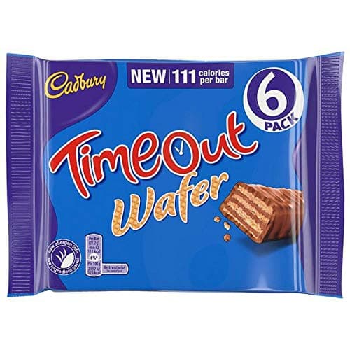 Time Out Wafer 6 Pack of 128g, Chocolate