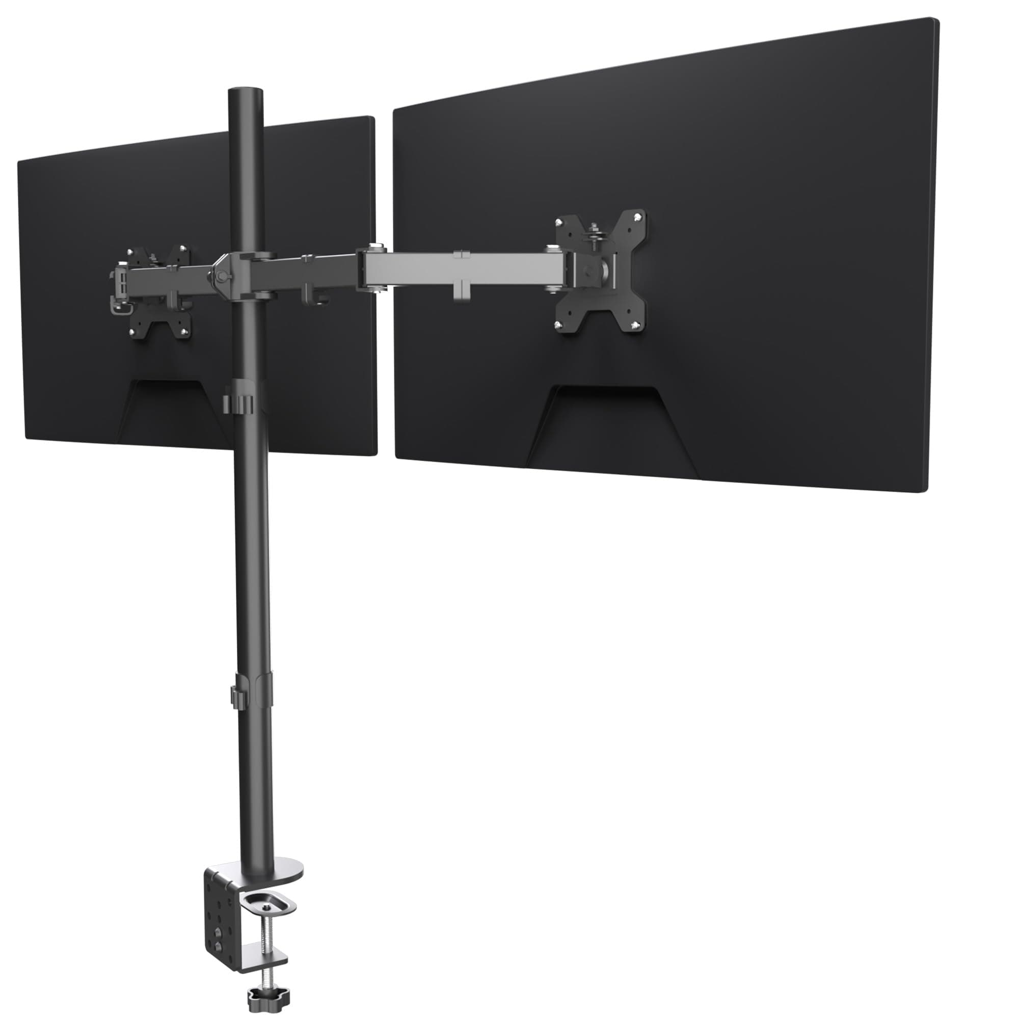 Suptek Suptek Dual LED LCD Monitor Stand up Desk Mount Extra Tall 31.5" Pole Heavy Duty Fully Adjustable Stand for 2 / Two Screens up to 27 inch (MD6842)