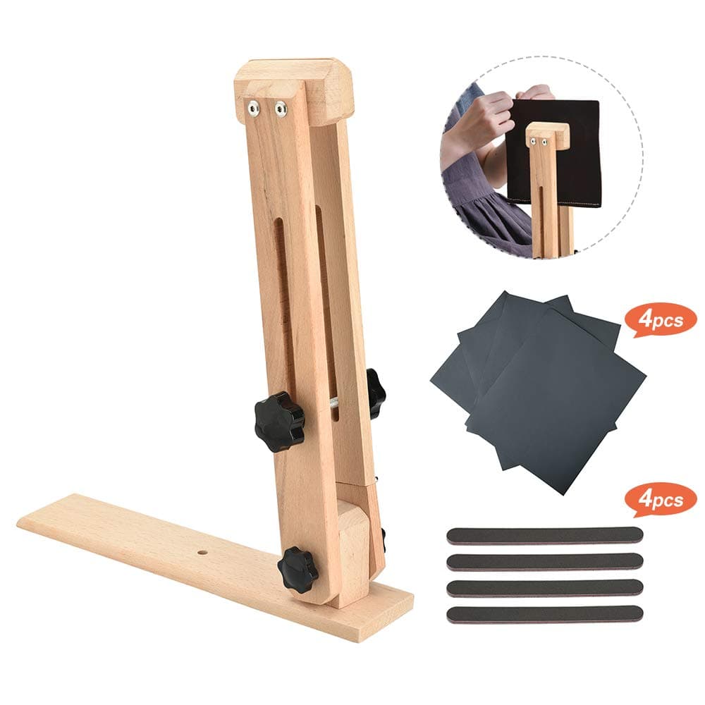 53cm Adjustable Leather Stitching Pony, 360 Degree Rotation Table Desktop Pony Horse Clamp for DIY Hand Stitching Leather Clamping