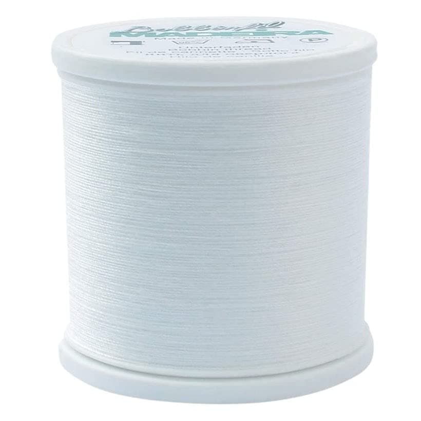 Madeira Bobbinfil 1500m Number 70 White Bobbin Thread - Underthread for Embroidery Machines 1 x 1500m Spool