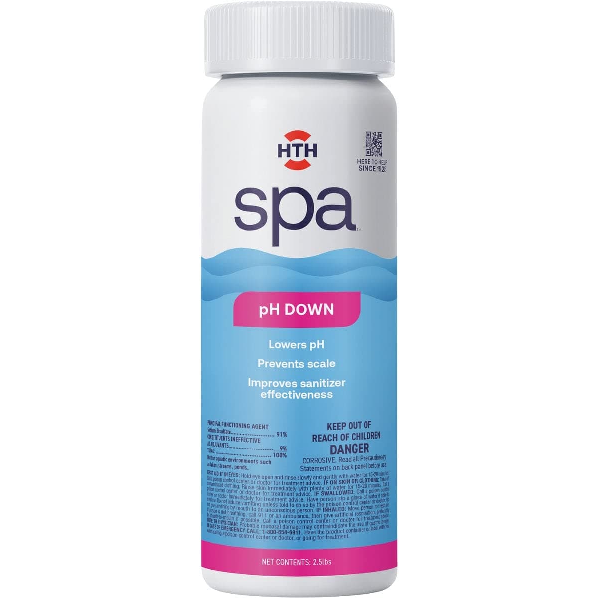86132 pH Down, Spa & Hot Tub Chemical Lowers pH, Prevents Scale, 2.5 lbs