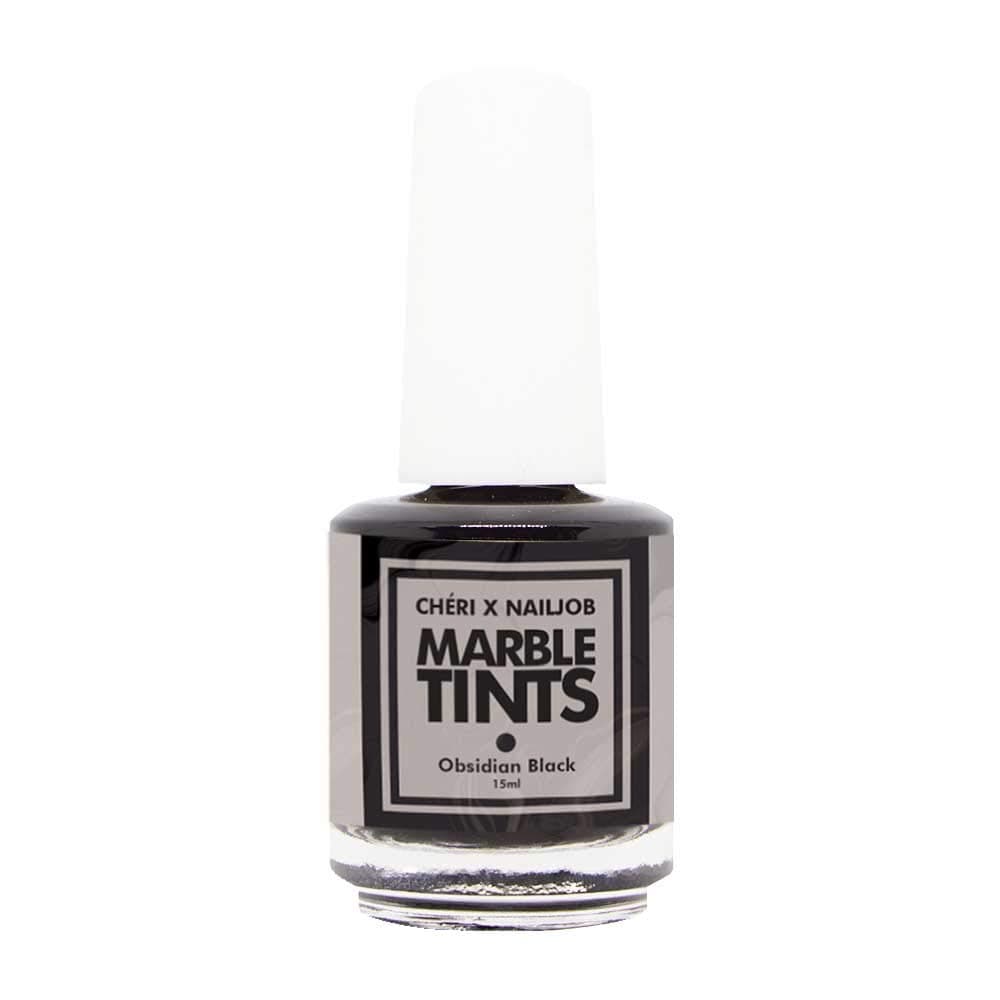 CHERI X NAILJOB - MARBLE TINTS INK 15ML (Obsidian Black)