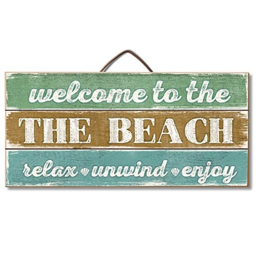 Welcome to the Beach Tropical Sign Table or Wall Decor