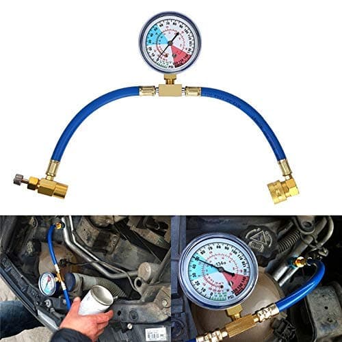 Car Conditioning Refrigerant Recharge Measuring Hose Kit R134A A/C Charging Adapter with Gauge