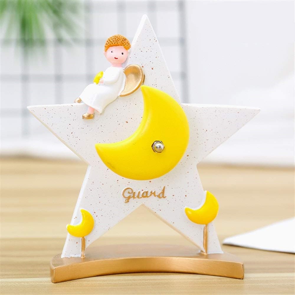 Songlin@yuan Rotating Windmill Music Box Angel Star Clockwork Music Box Romantic Girl Birthday Gift Decoration Powder Moon Unicorn, Blue Moon Unicorn, Pink Star Angel, White Star Angel, White Moon Boy