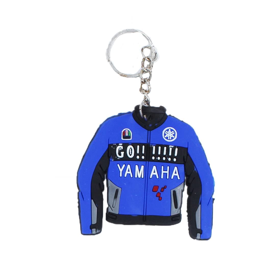 RACE MINDS Rubber Single Sided Jacket Keychain For Car And Bike