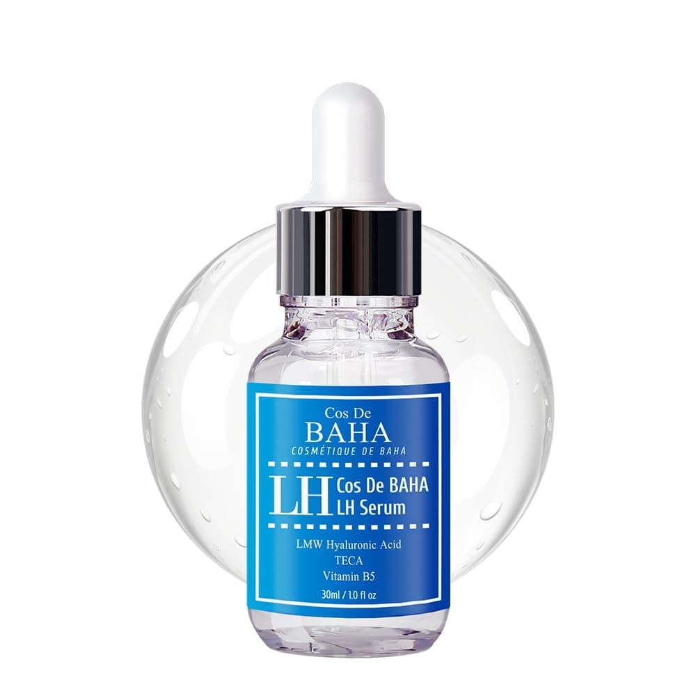 LH Low Molecular Hyaluronic Acid & TECA Facial Serum 1 Fl Oz – Lightweight Hydrating Face Serum with Panthenol, Allantoin & Ceramide (30 ml)