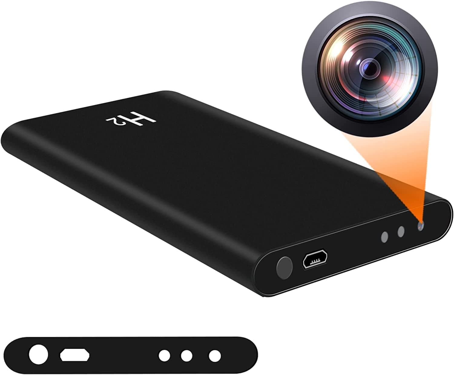 H2 Power Bank Spy Camera Inbuilt Hidden Audio Video Recorder Long Time/Loop Recording