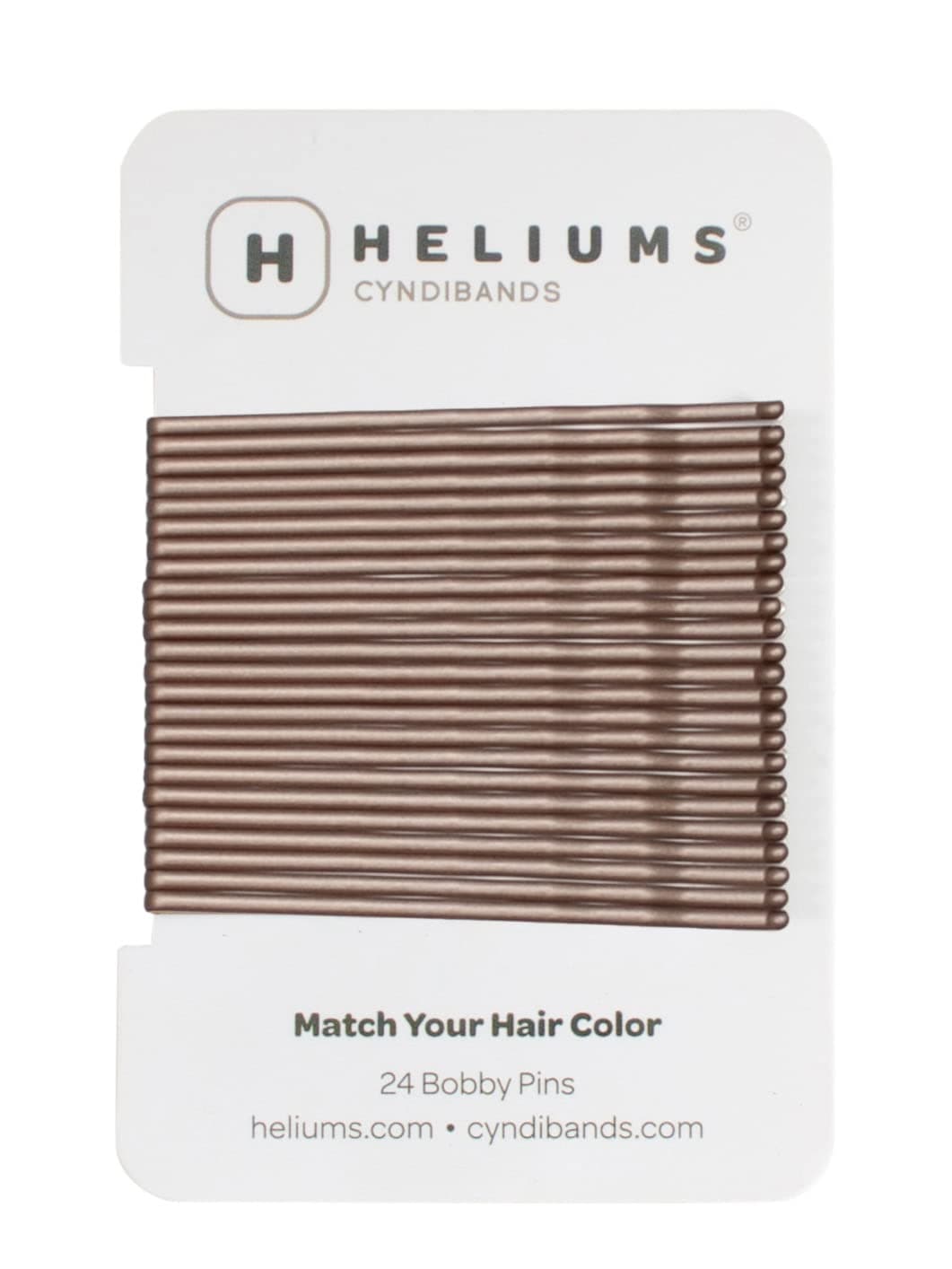 Heliums Large Bobby Pins - Light Brown - 2.5 Inch Extra Long Wavy Hair Pins - 24 Pack