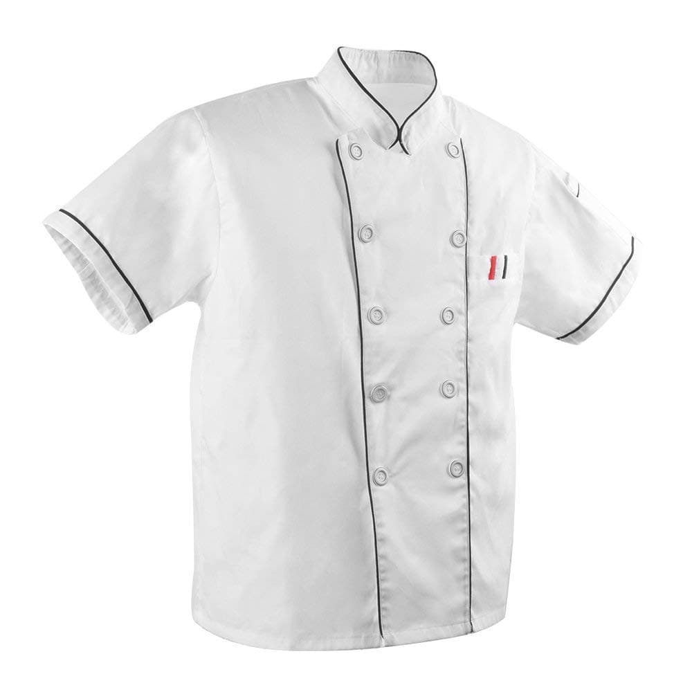 CLASORACLASORA Men's White small Half Sleeve Chef Coat (Chef Jacket)
