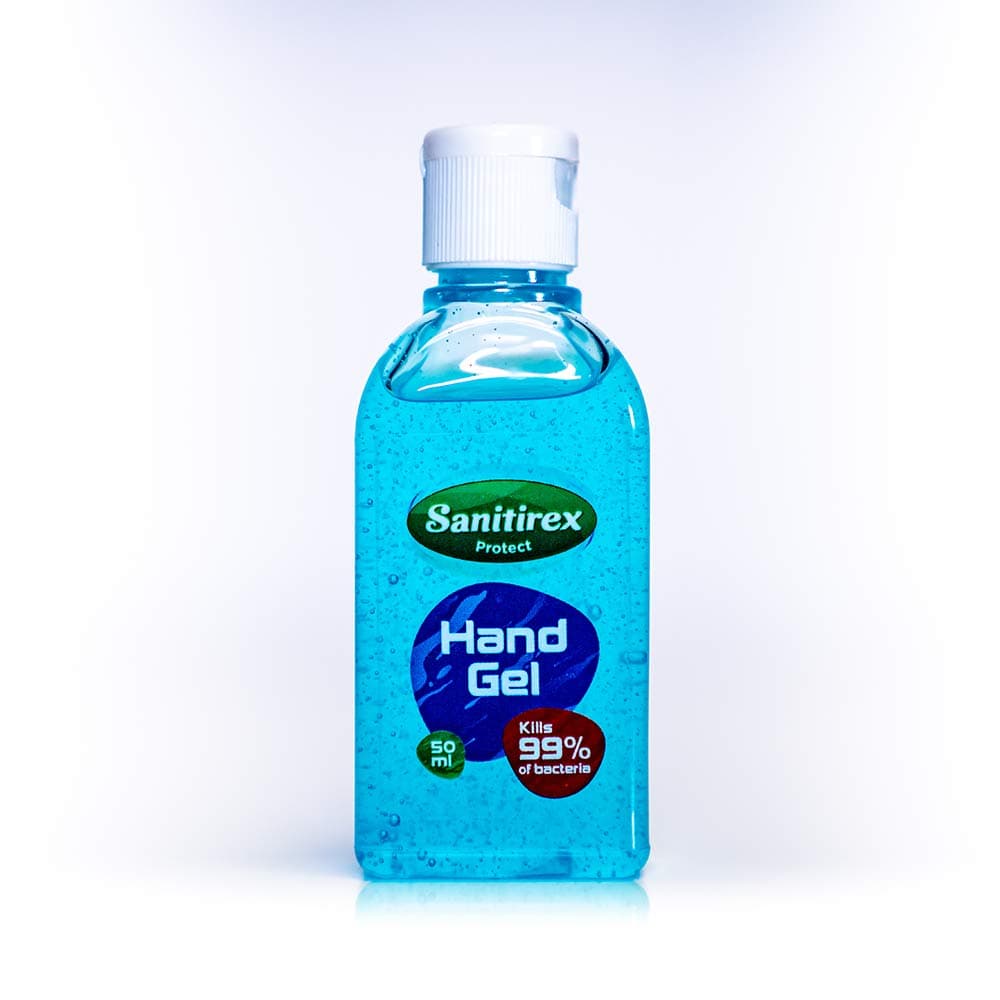 Hand Sanitiser Gel 50ml x 1 Antibacterial Hand Sanitizer Hand Gel Kills 99.99% Bacteria Made in UK - Sanitirex - Travel Pocket Size