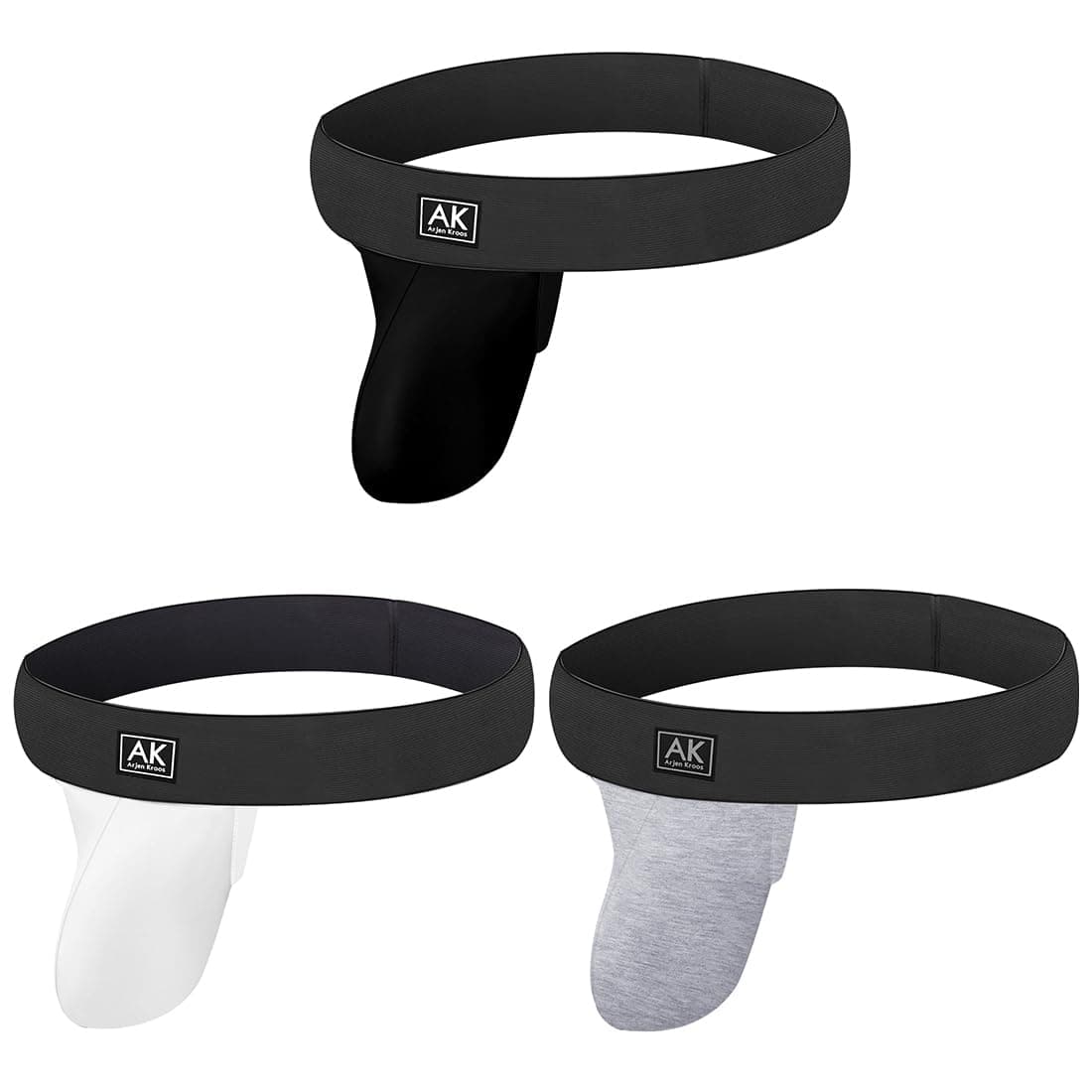 Men's Jock Strap-Free Back Thong Underwear 3 Pack Dual Pouch Modal Athletic Supporter