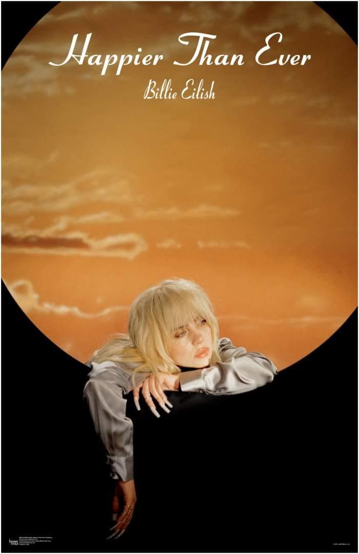 Scorpio Posters Billie Eilish - Happier Than Ever - Goldwing Mini Poster - Officially Licensed - Laminated - 11.5" x 17.5"