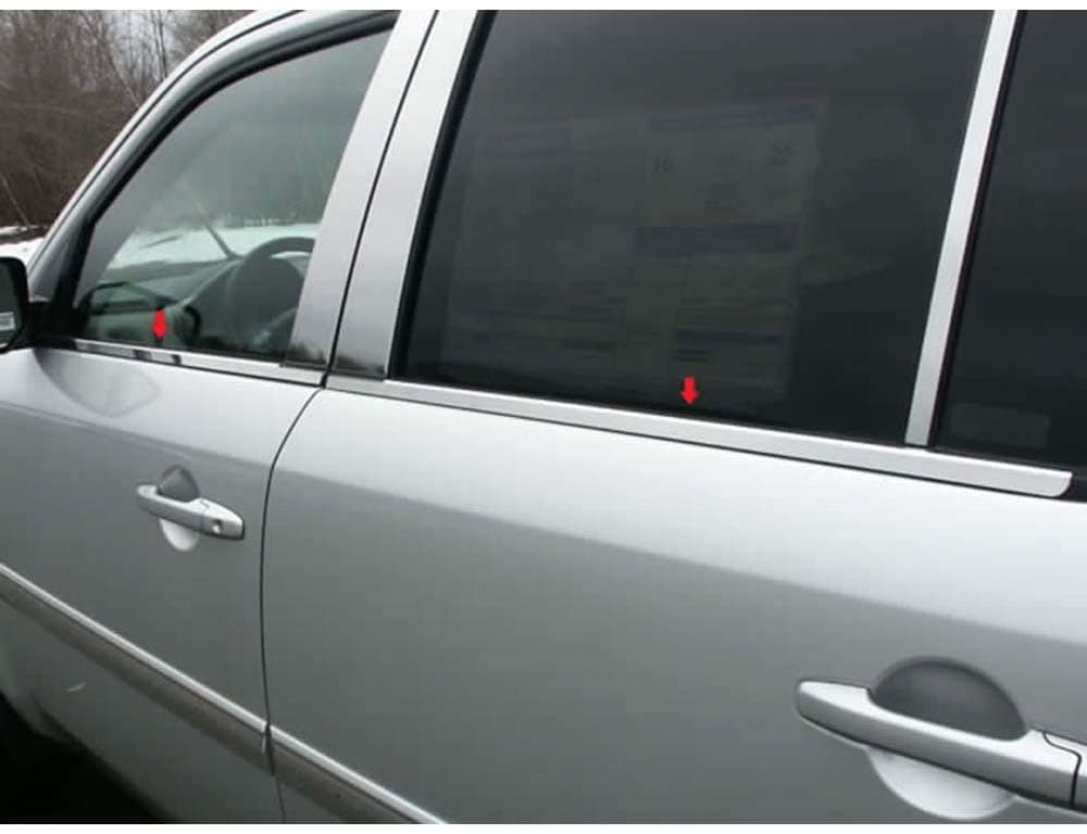 QAA is Compatible with 2009-2015 Honda Pilot 4 Piece Stainless Window Sill Trim Set WS29260