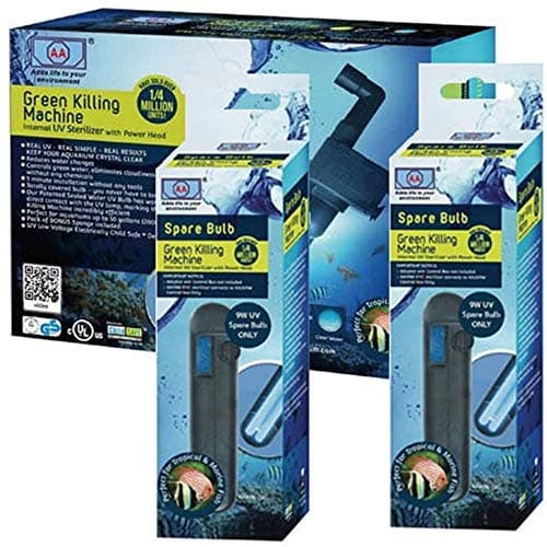 Green Killing Machine 9W Internal UV System with Power Head & Two 9W Replacement Bulbs Bundle (3 Items)