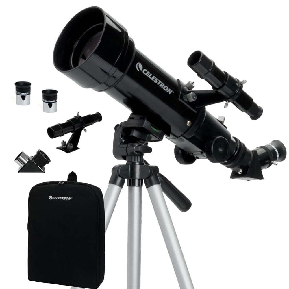 Travel Scope 70 Portable Refractor Telescope – 70mm Aperture, Fully-Coated Glass Optics – Includes Tripod, Backpack & Software – Ideal for Beginners & Travel