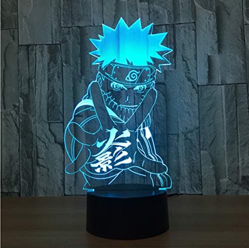 Naruto Anime 3D Night Light Creative Gifts 3D Illusion Lamp Led 7 Color Changing USB Touch Desk Lamp for Kid's Gift