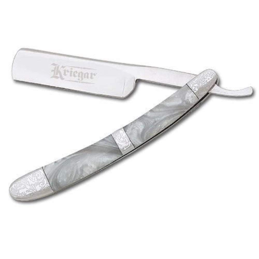 Kriegar Pearl Razor Folding Knife with Elegant Scrollwork