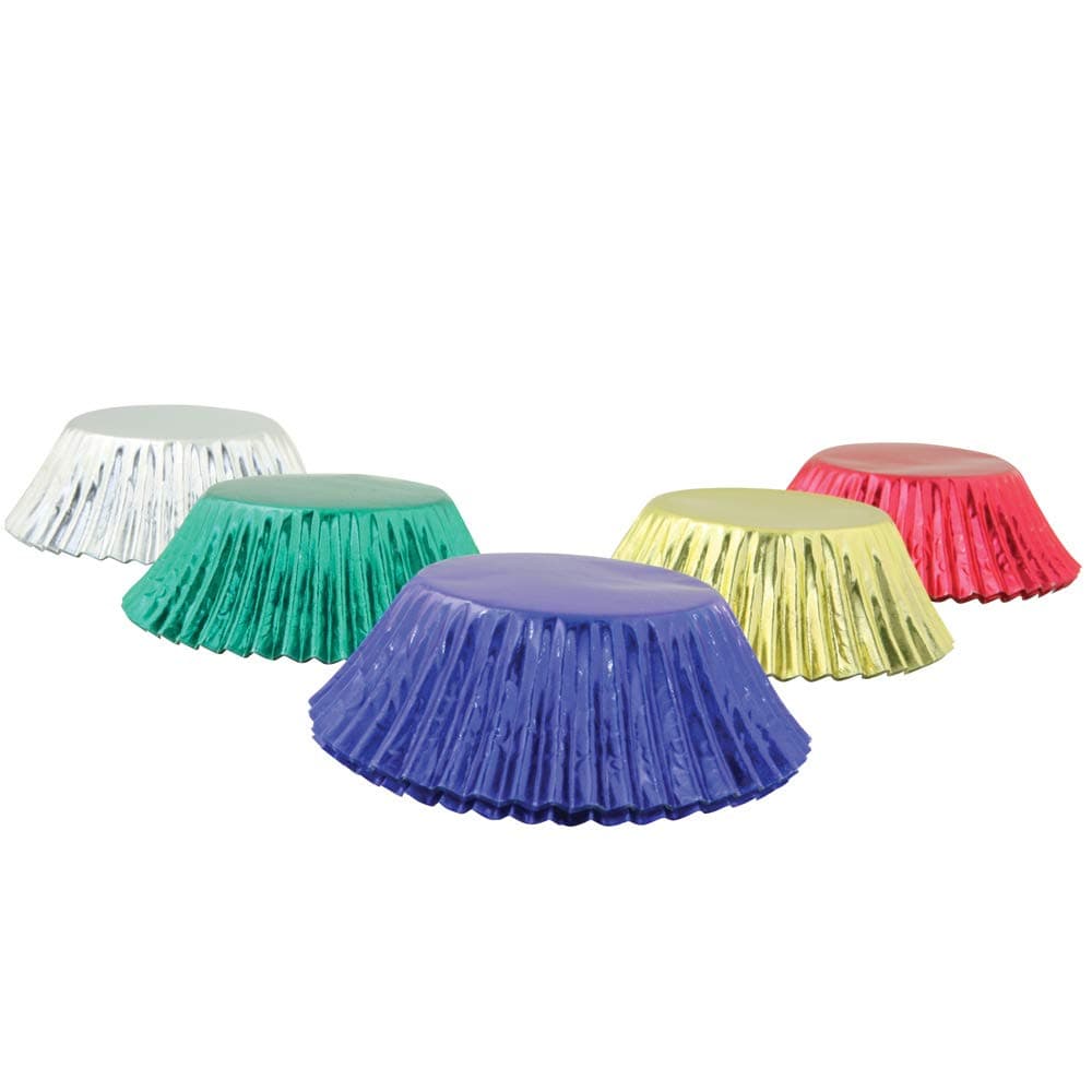 Coloured foil Baking Cases, Muffin (Set of 75)