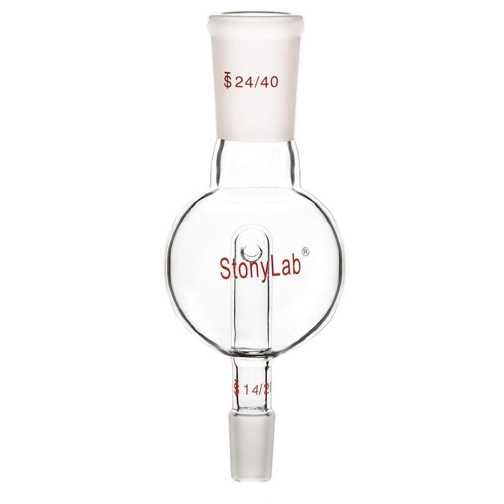 stonylab Rotary Evaporator Bump Trap 24/40 Outer Upper Joint, 14/20 Standard Taper Inner Lower Joint, 100 ml