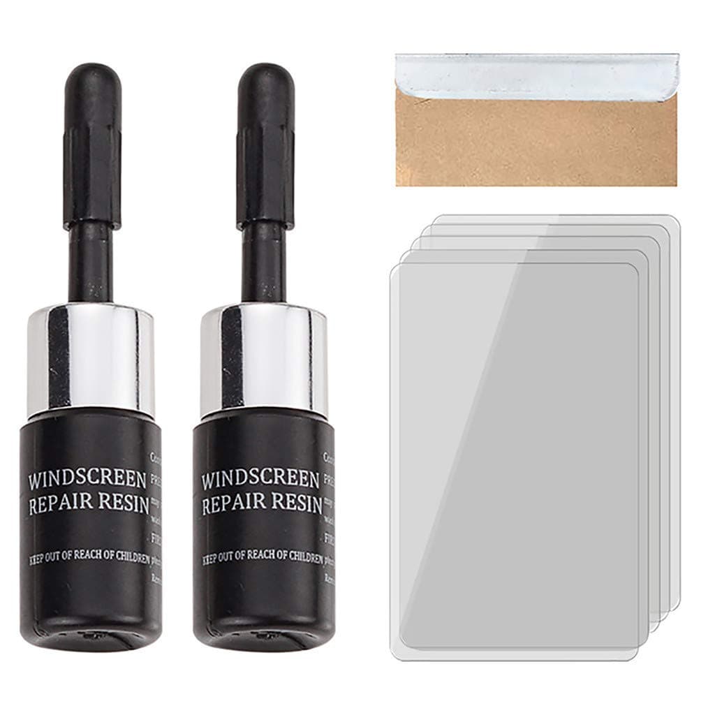 (2 pcs) Automotive Glass Nano Repair Fluid Kit Cracked Car Windshield Repair Kit Resin | Wind Shield Car Glass Repair Set Glass Corrector Shatter Repair Glue for Cars