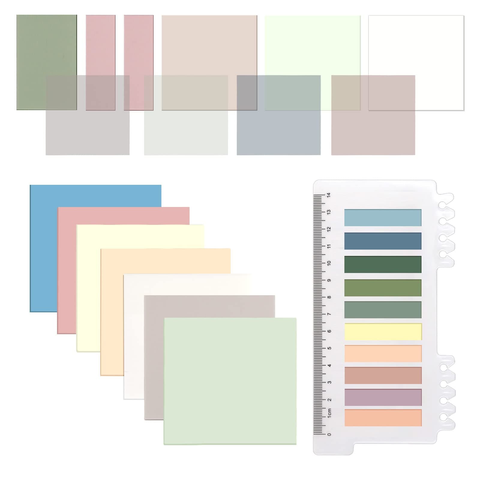 ONEDONE Transparent Sticky Notes 700 Sheets -Clear Sticky Notes for Annotating Books Translucent Book Tabs Book Page Markers Office & School Supplies