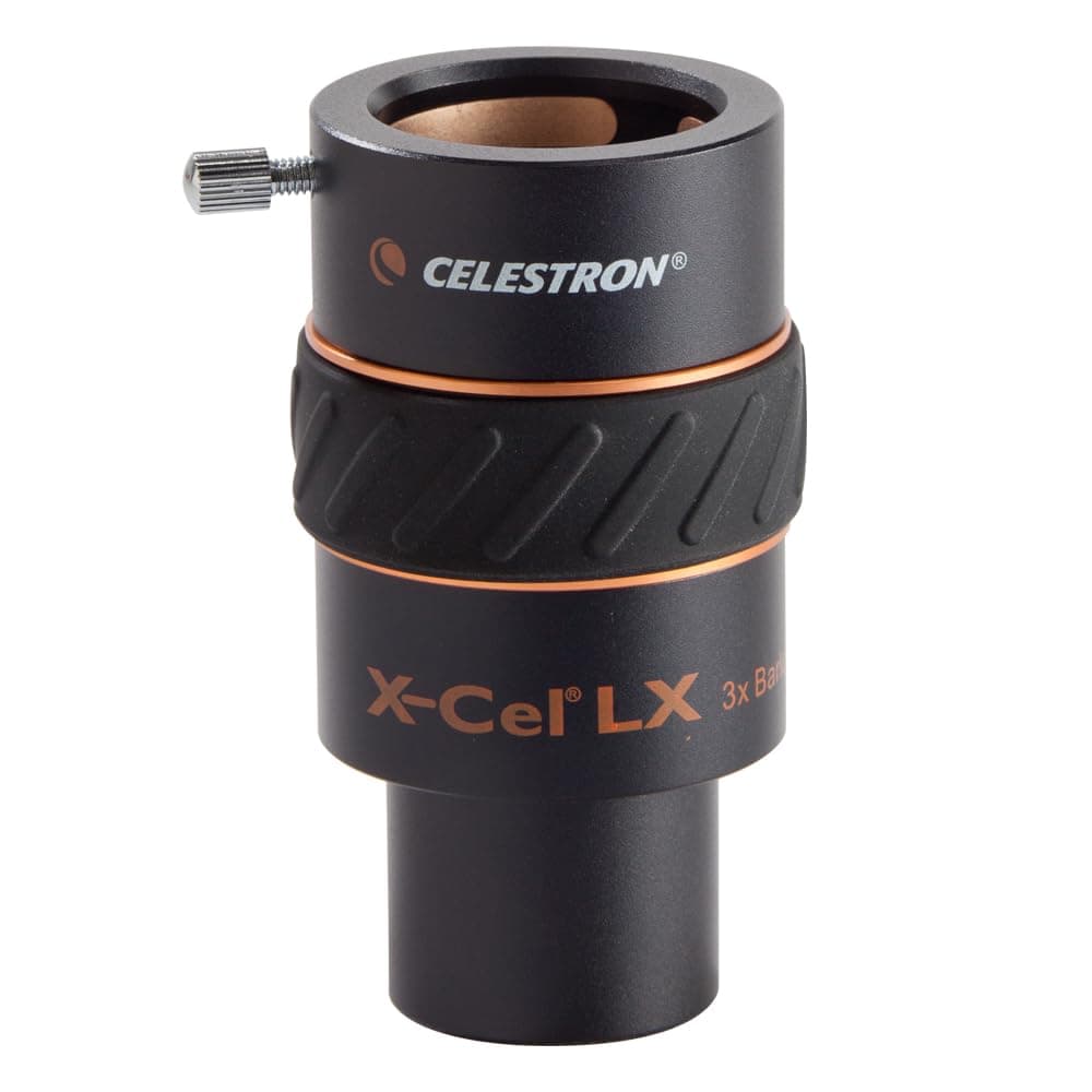 Celestron 1.25 Inch X-Cel LX 3X Barlow Lens, Black