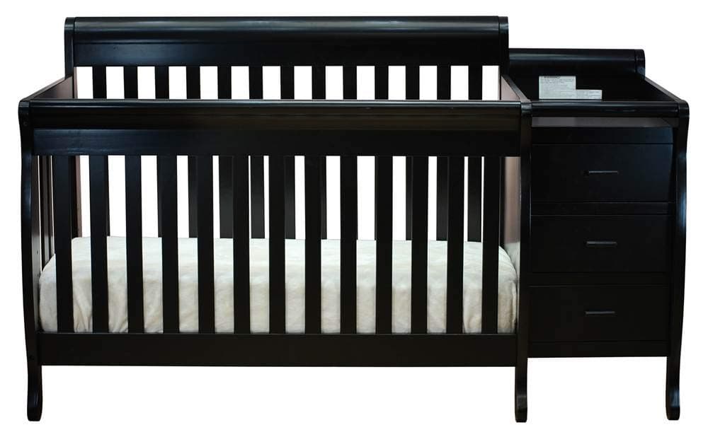 Crib and Changer Combo in Black Finish by AFG Baby
