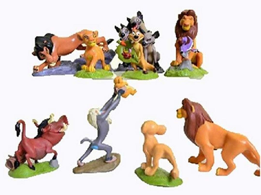 Marery 9pcs cake topper The Lions King Figures Cake Topper One Set Size 5-9cm cake decoration