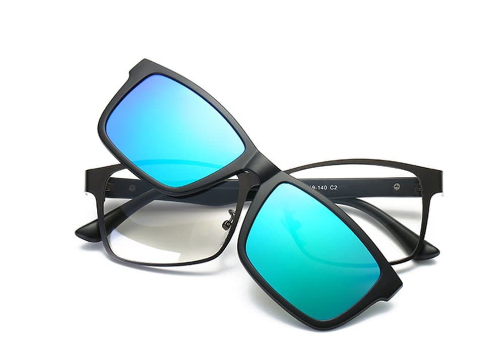Magnetic Clip on Polarized Sunglasses Glasses Frame Prescription Eyeglasses TR90