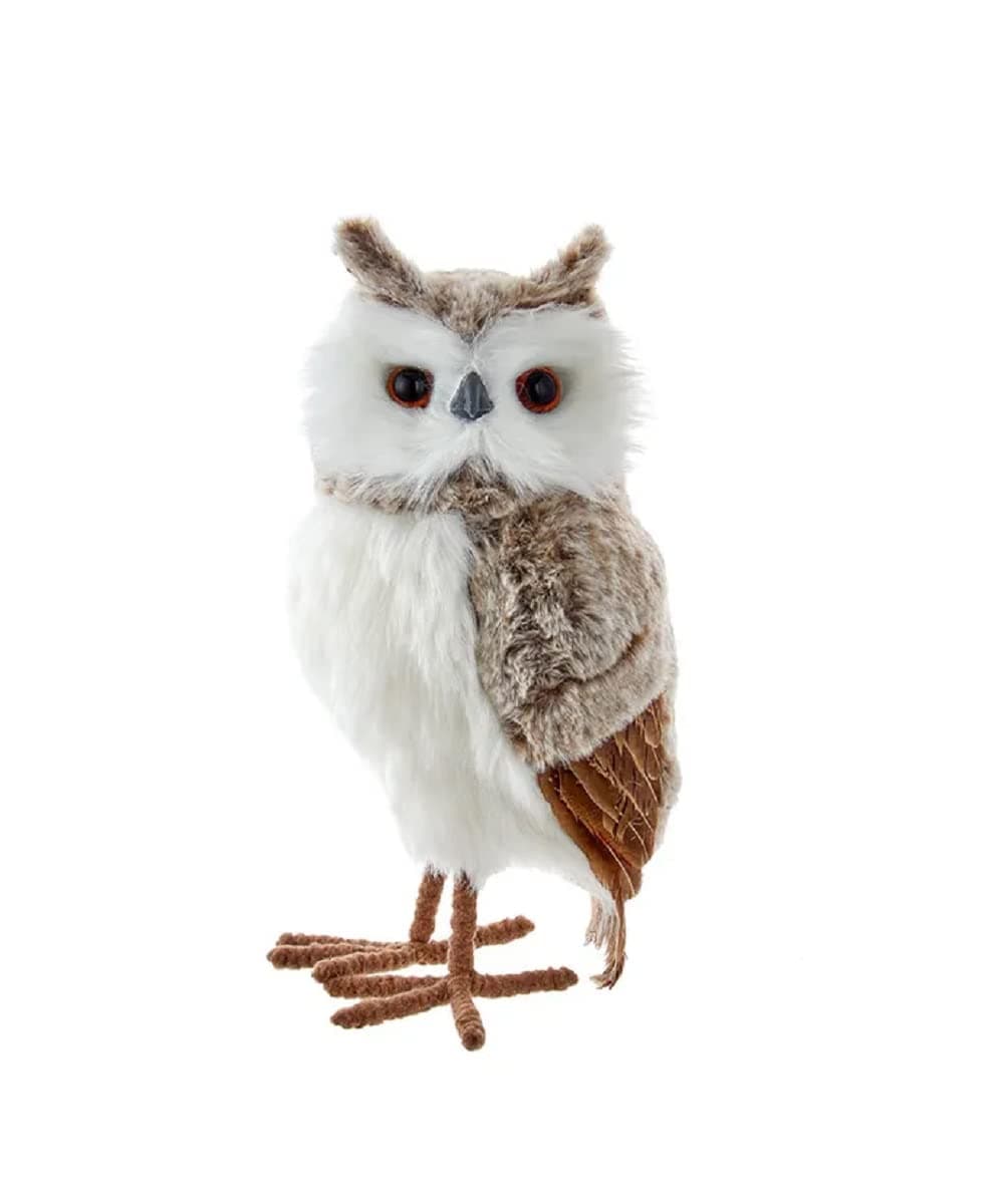 13.5-Inch Gray and Brown Owl Ornament